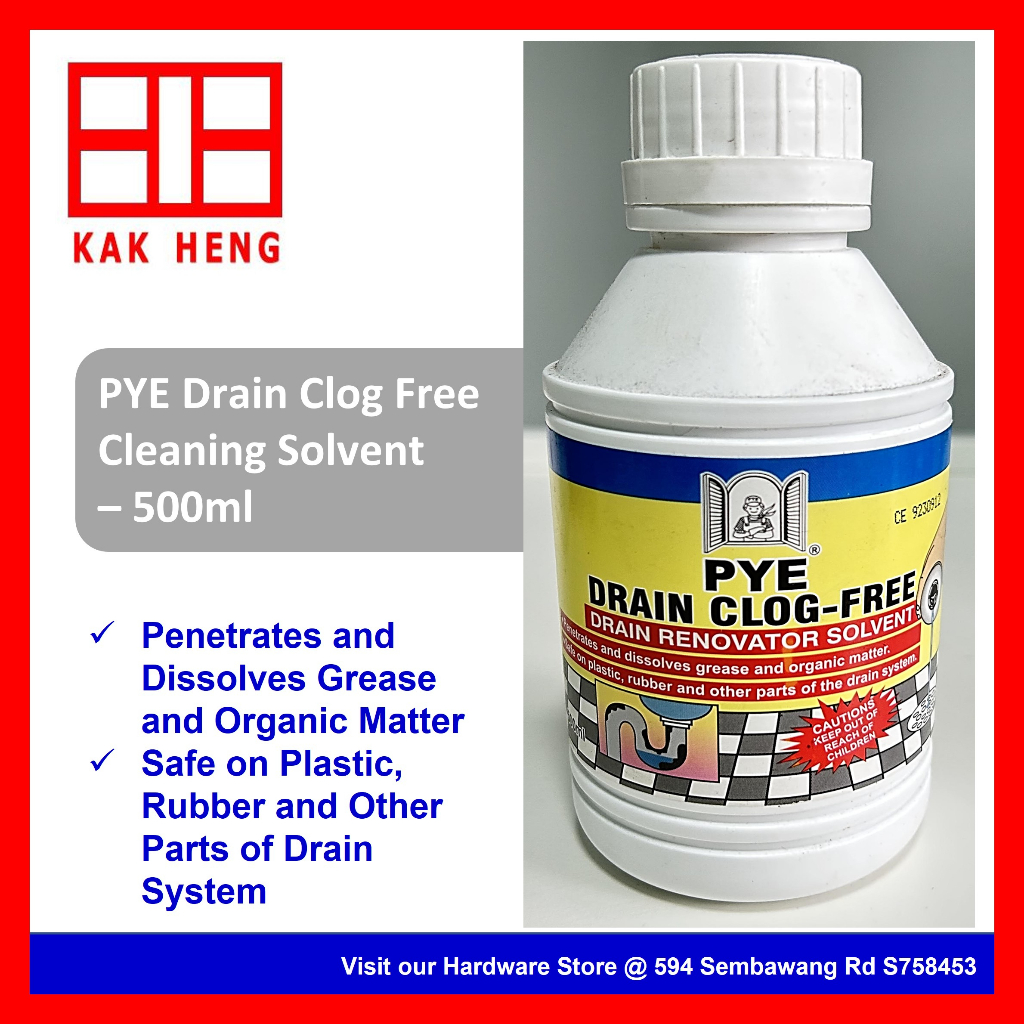 PYE Drain Clog Free Cleaning Solution Wash Basin Outlet Clogged Pipes