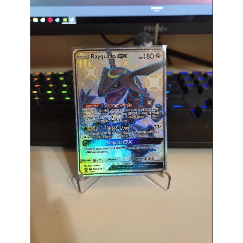 Shiny Rayquaza GX Promo card from Hidden Fates - Pokemon TCG