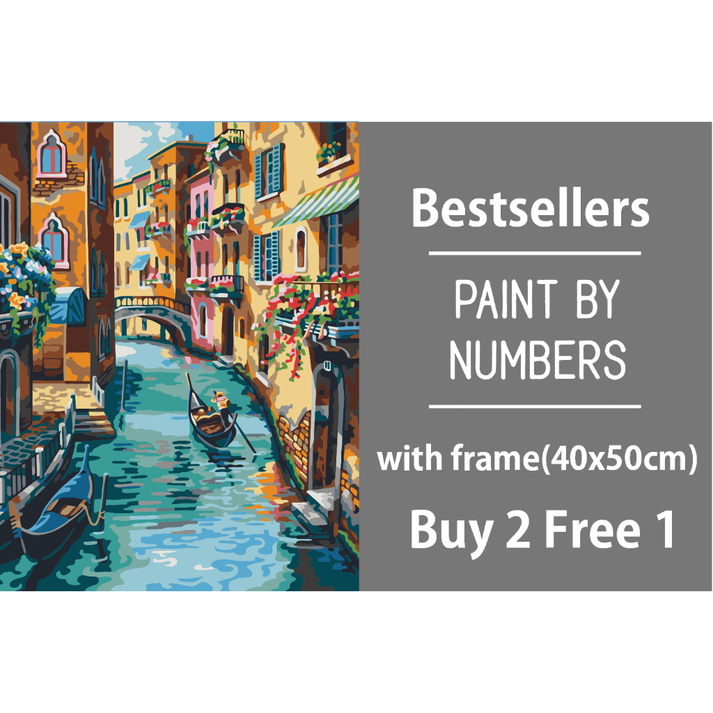 Buy2Get1 Free 40x50cm Stretched Canvas Paint by Numbers Painting by Numbers with wood frame