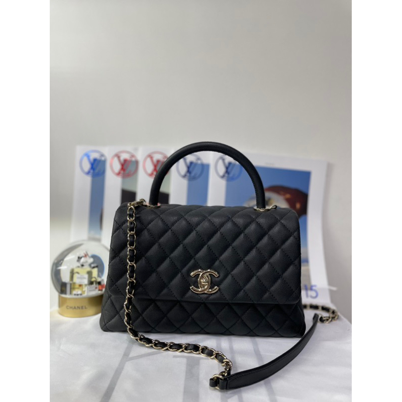 Chanel coco handle black hot sale