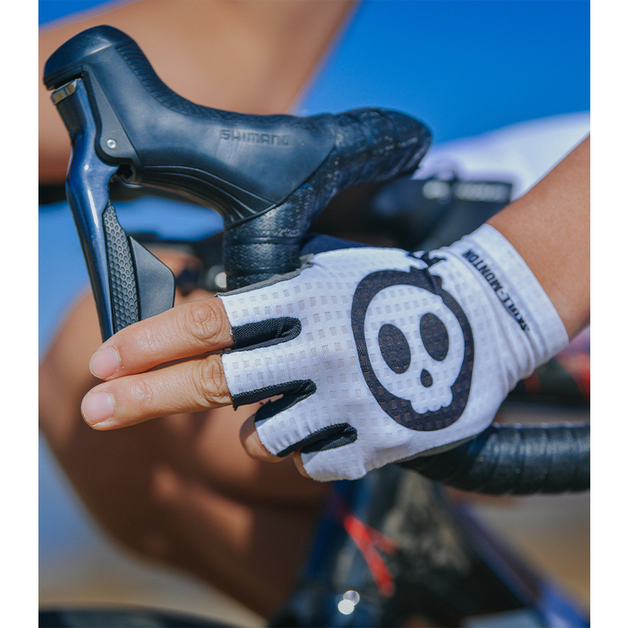 Skull Monton Cycling Glove Half Finger Skmt White Shopee Singapore
