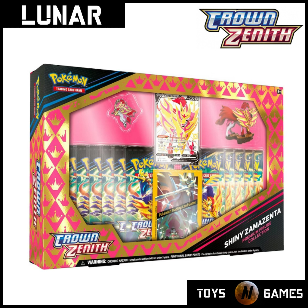 ポケモンカードゲーム ShinyZamazenta &Zacian Premium figure Pokémon Crown Zenith Premium Figure Collection Shiny Zacian - BLUE