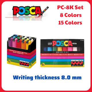 Mitsubishi Uni Posca Color Paint Markers Set Water Based Pen Made In