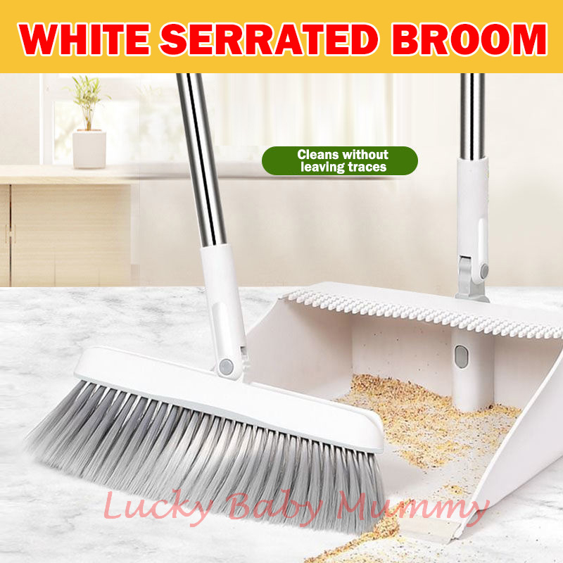 Minimalist Standing Rotatable Adjustable Broom and Dustpan Set Tools