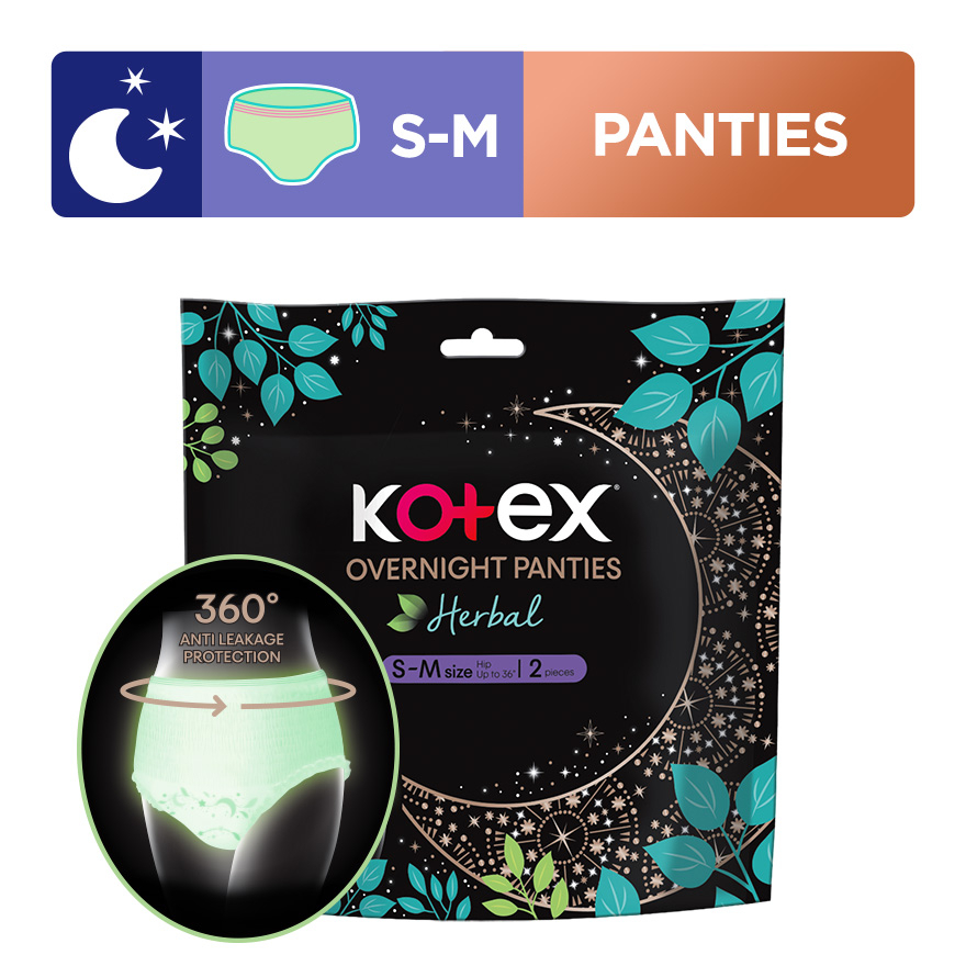 (Bundle of 4) Kotex Herbal Overnight Panties Shopee Singapore