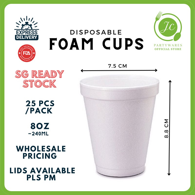 Disposable deals styrofoam cups