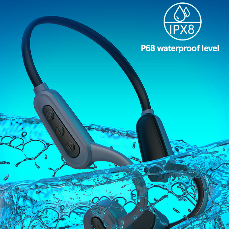 Waterproof Mp3 Player Swimming Headphones K8 Bone Conduction Wireless Bluetooth Headphones Built