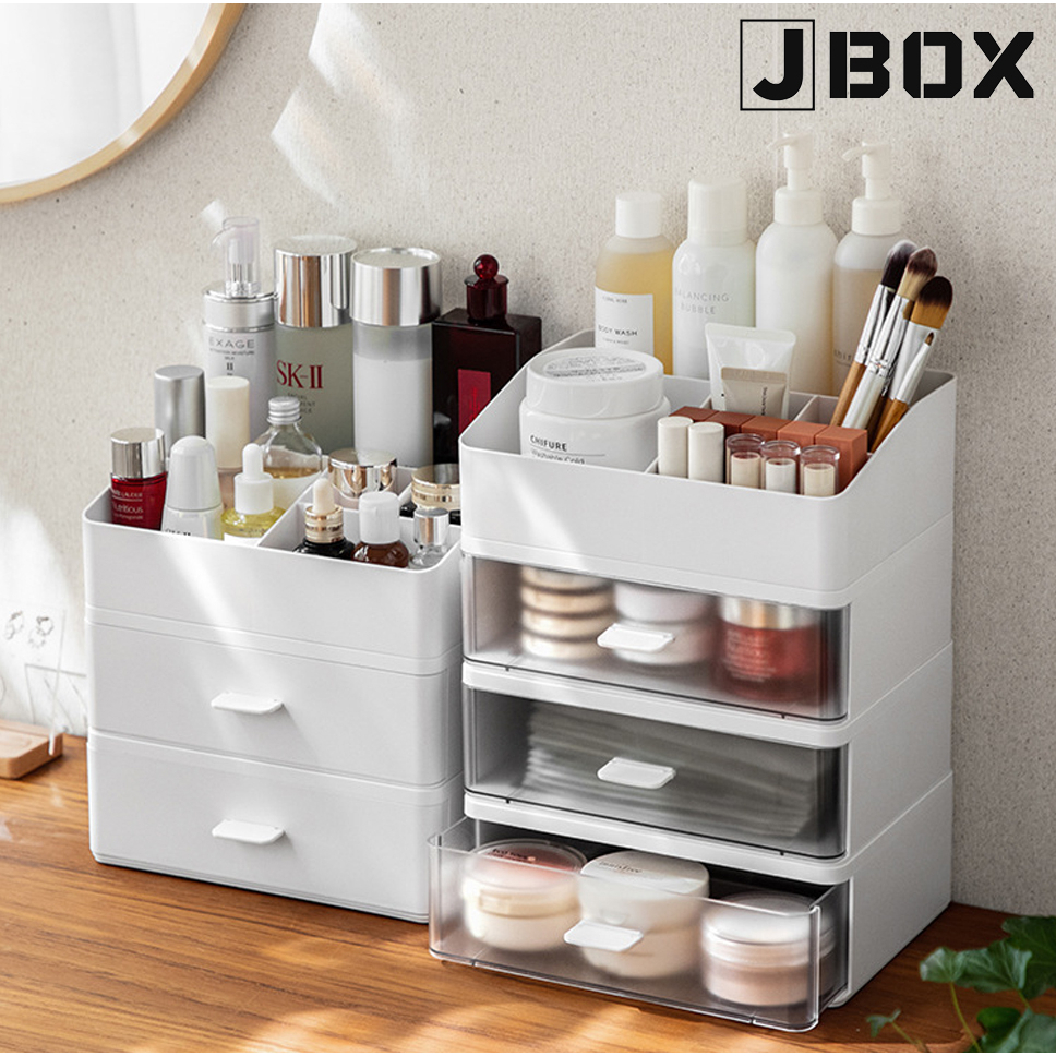 Stackable Desk Organiser / Cosmetic Storage [JBox] | Shopee Singapore