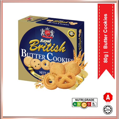 Royal British Butter Cookies 80g Biscuit Biskut Raya Goodies