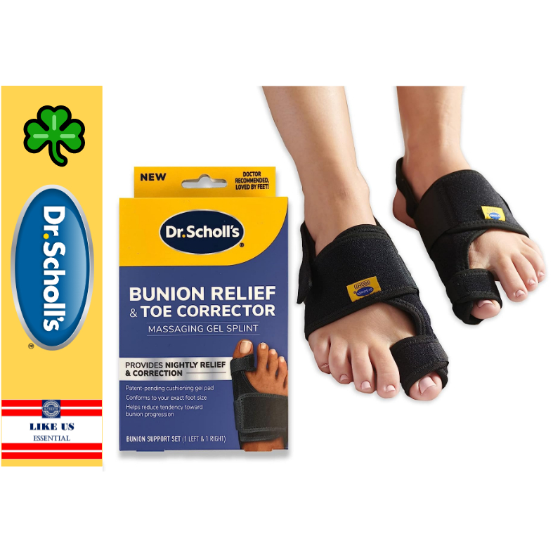 ☘️ Dr. Scholl's Bunion Relief & Toe Corrector, 1 support set (1 left, 1