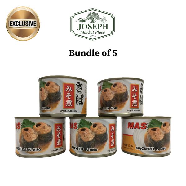 MAS Japanese Canned Boneless Halal Mackerel Fish in Miso (190g) Ready
