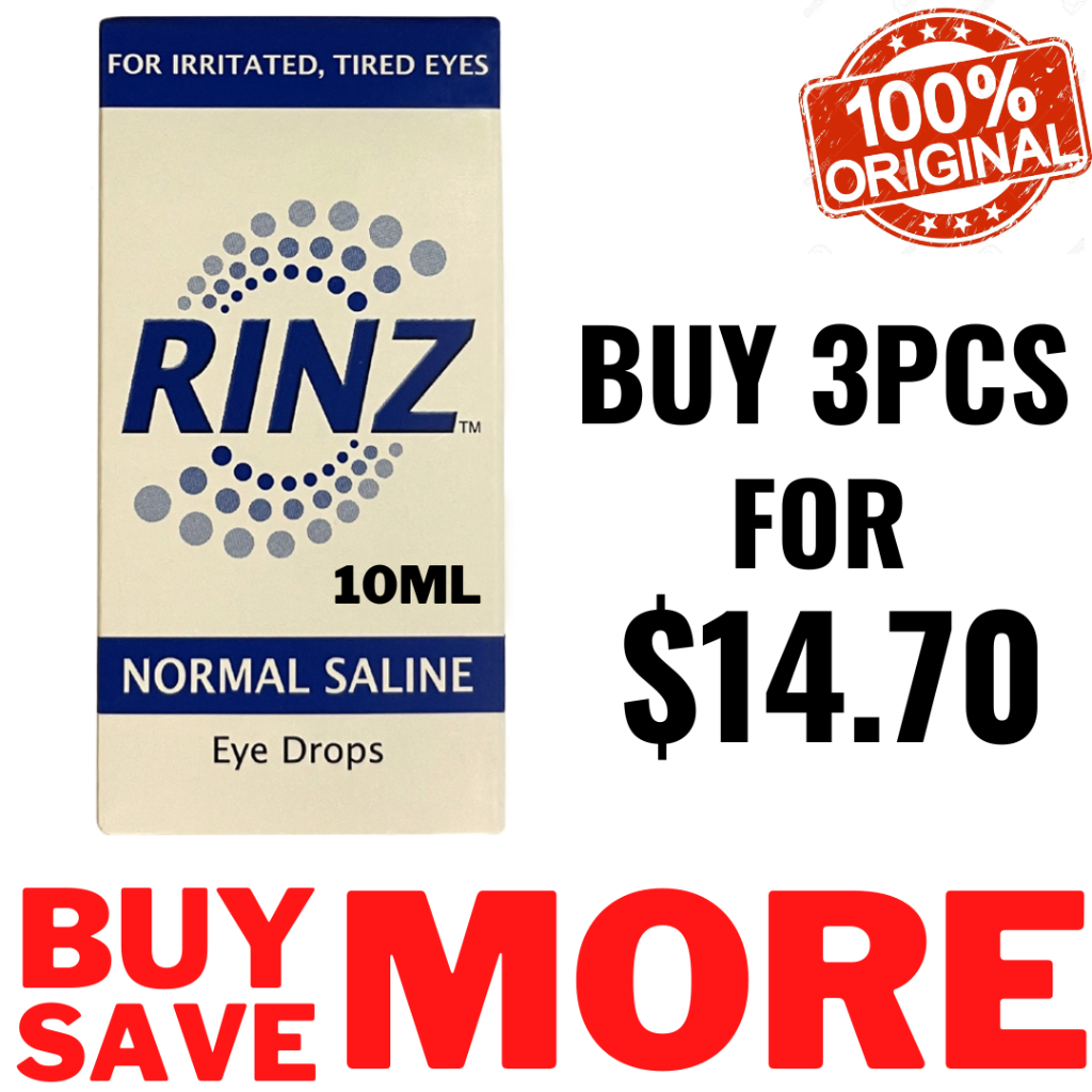 [PharmCare] Rinz Normal Saline Eye Drops 10ml Shopee Singapore