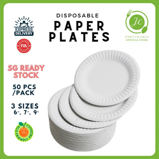 Cardboard plates, diameter 18cm, 100 pcs/pack