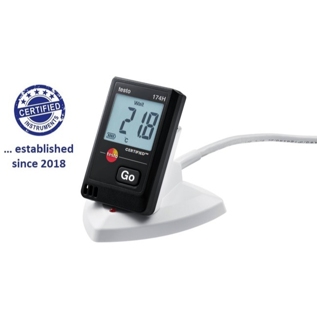 Testo 174H Mini Data Logger Temperature and Humidity with accredited