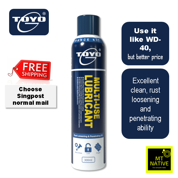 ToyoG MultiUse Lubricant 300ml Anti Rust Corrosion like WD40 Spray