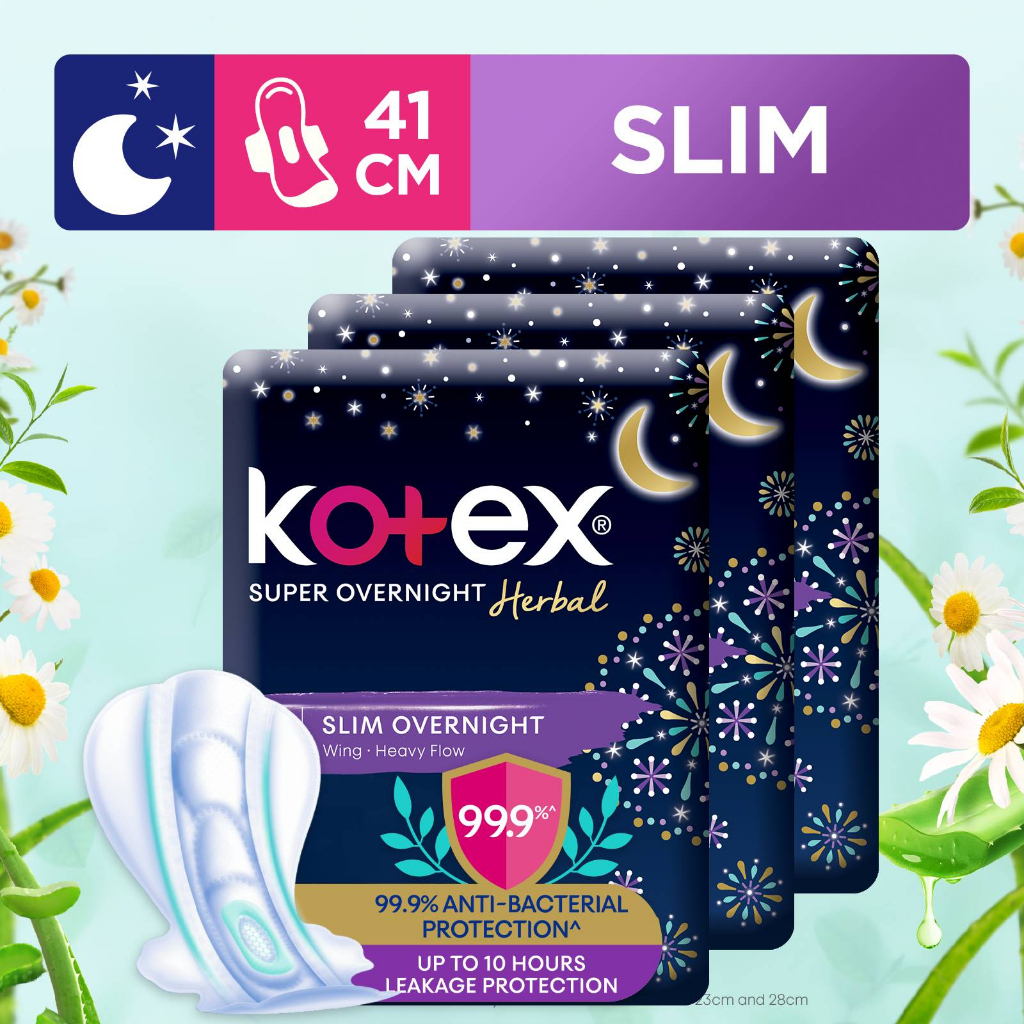 [Bundle of 6] Kotex Super Overnight Slim Sanitary Pad (Heavy Flow