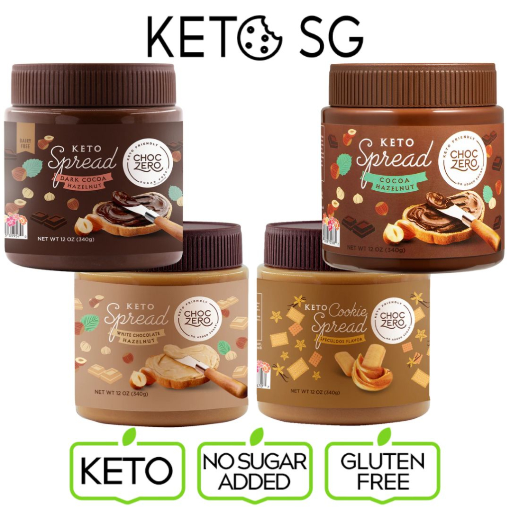 Keto ChocZero Spread Dark/Milk/White Chocolate Hazelnut / Cookie Butter