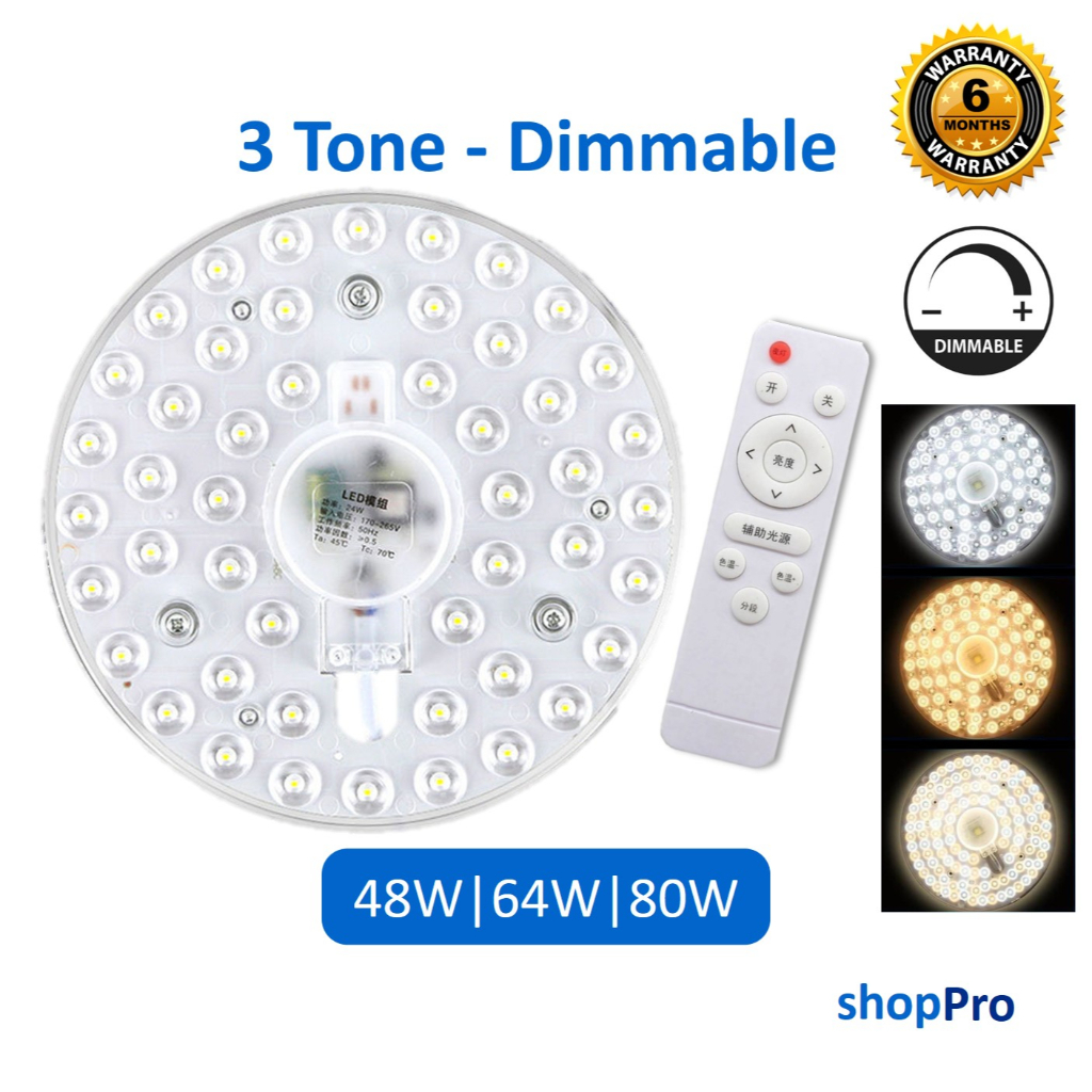 LED Ceiling Light [ Remote control Dimmable ] Panel Light