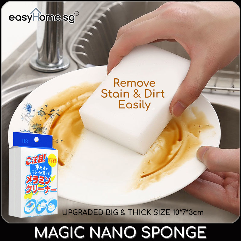 Easyhome.sg Nano Sponge Magic Eraser Sponges Wipe Kitchen Cleaning Dish