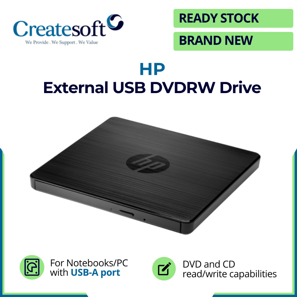 [READY STOCK] HP External USB CD DVD RW Drive for PC Notebooks Laptops ...