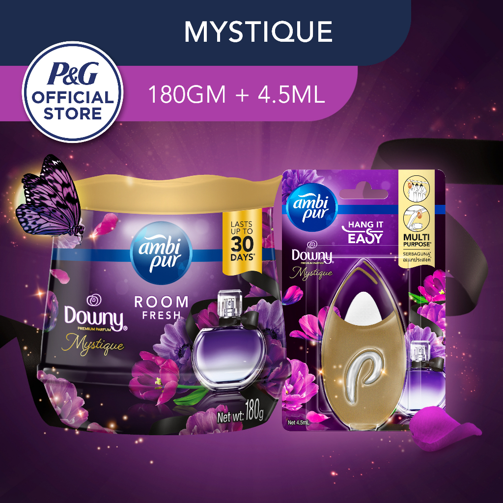 [Bundle of 2] Ambi Pur Air Freshener Room Fresh 180g + Hang It Easy