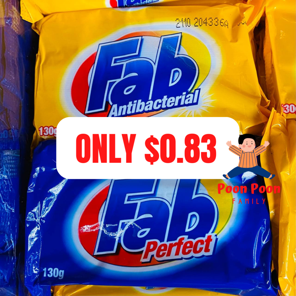FAB Perfect AntiBacterial Soap Laundry Clothes Detergent 130gm Shopee Singapore
