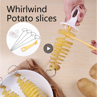 Tornado Potato Spiral Cutter Slicer Spiral Potato Chips PRESTO 4spits Potato  Tower Making Twist Shredder Cooking Tools