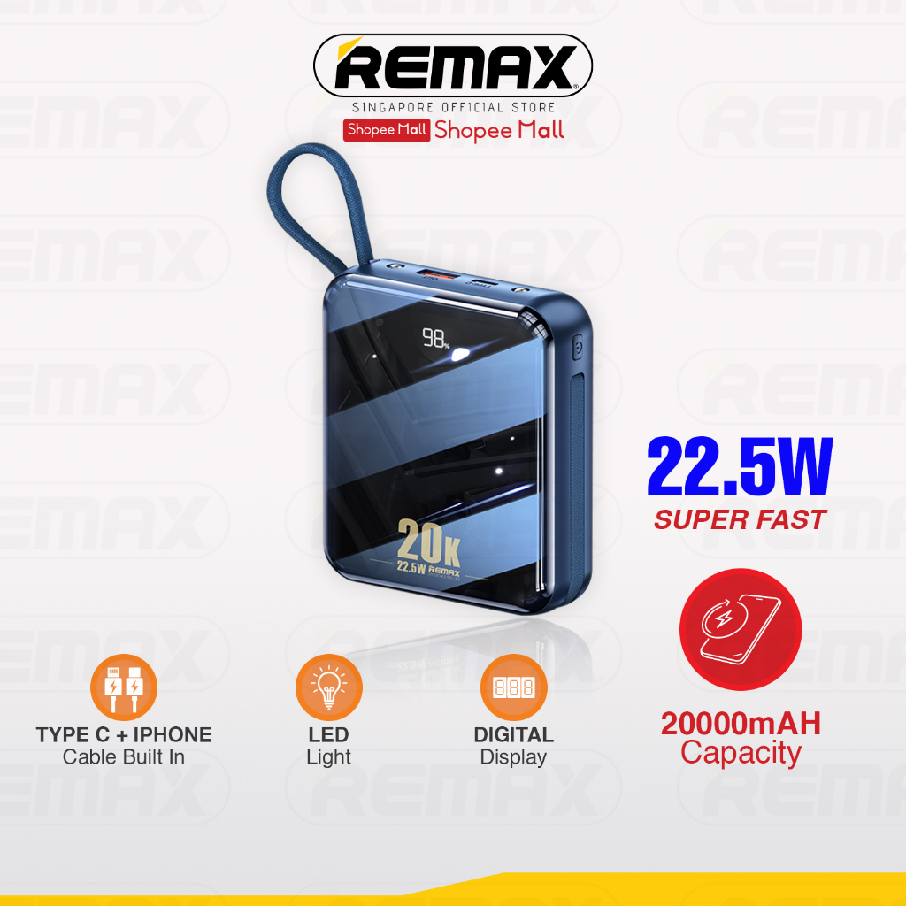 [Remax Energy] RPP-51 20000mAH Sucha 22.5W Full-Compatibility Multi ...