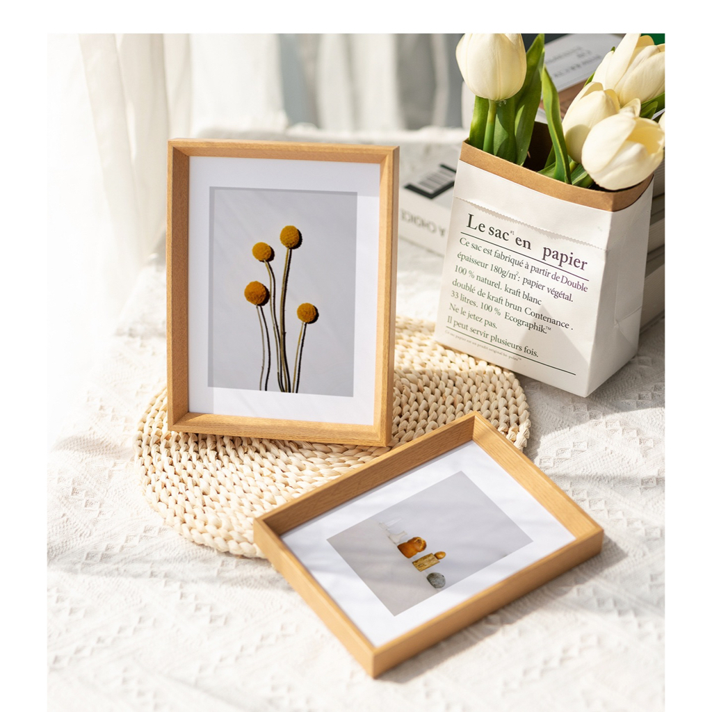 [SG Stock]Sample classic Wooden photo frame 3R/4R/5R/8R/A4 For Table ...