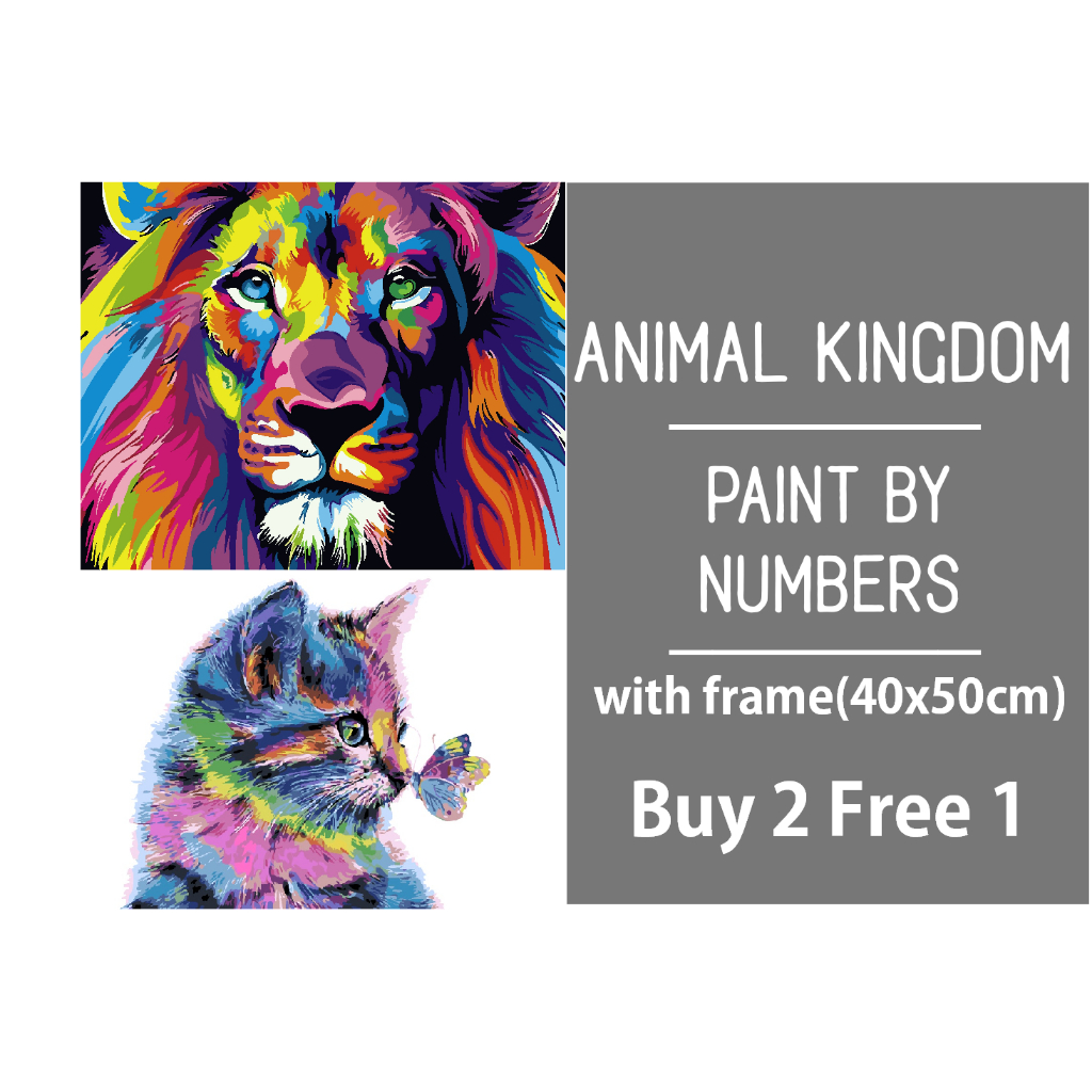 Buy2Free1 Stretched Canvas 40x50cm DIY Painting by Numbers Oil Canvas Art Painting Paint by