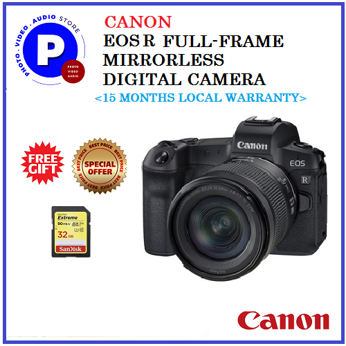 CANON EOS R FULLFRAME MIRRORLESS DIGITAL CAMERA (FREE 32GB SD CARD