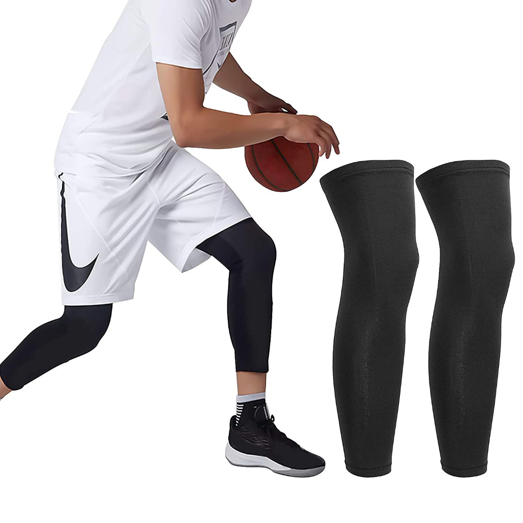 Compression Leg Sleeve Full Length Leg Sleeves Sports Cycling Leg Sleeves for Men Women, Running, Basketball Work out