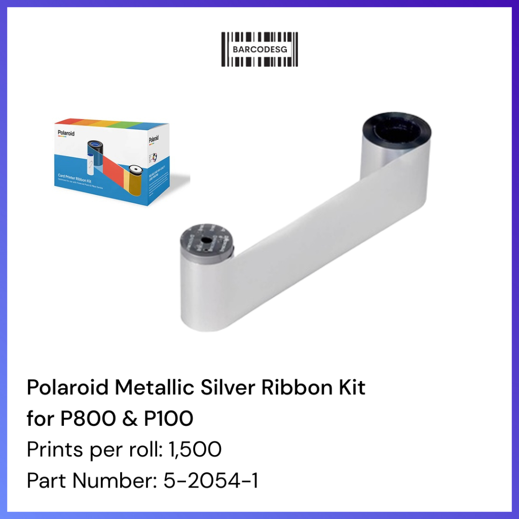 Polaroid Metallic Silver Ribbon Kit, for P800 & P100, 1500 Prints (5 ...