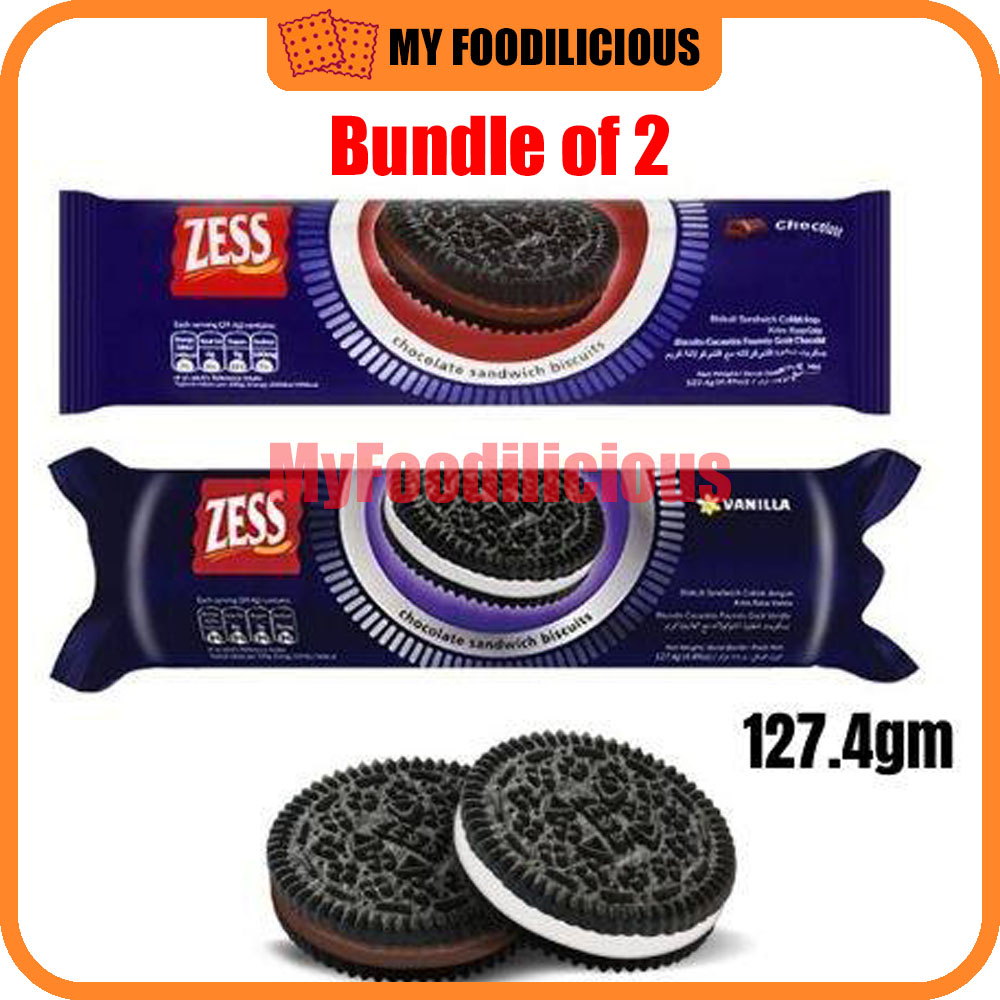 Zess Chocolate Sandwich Biscuits 127.4g Chocolate/ Vanilla Shopee