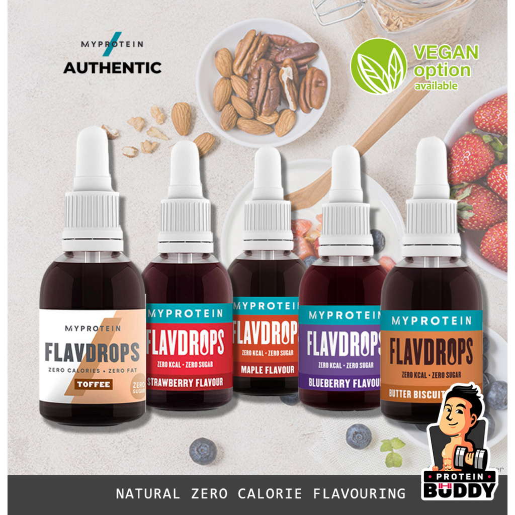 Myprotein Flavour Drops Toffee, Maple, Mocha, Hazelnut & Strawberry (Great taste/Zero calories