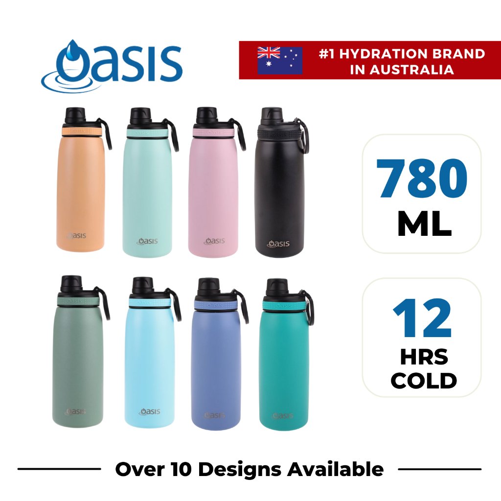 Oasis Stainless Steel Insulated Sports Water Bottle with Screw Cap