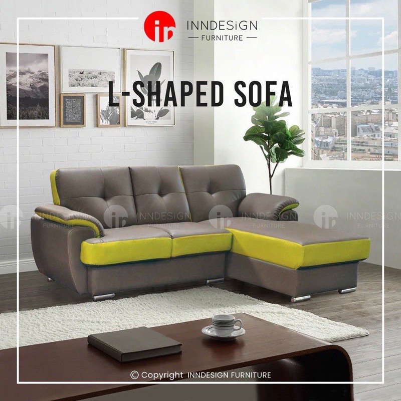 3 SEATER PVC L SHAPE SOFA (FREE DELIVERY AND INSTALLATION) Shopee