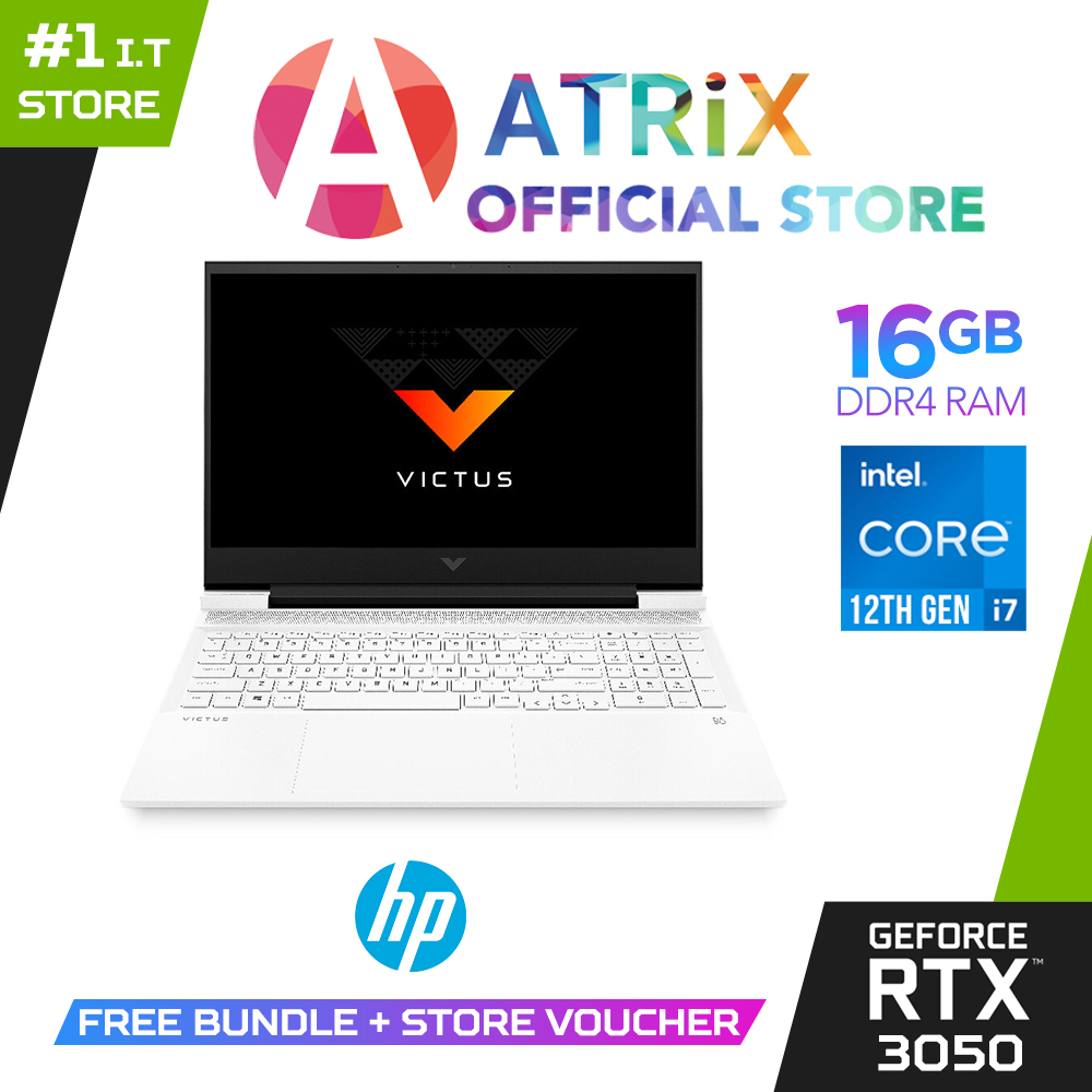 【Express Delivery】HP Victus Gaming  | 16.1" FHD | i7-12700H | RTX3050 | 16GB RAM | 512GB SSD | 2Years HP