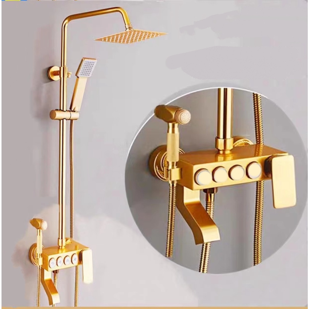 Shower Head Bathroom shower Shower Mixer Tap Black Rainfall Shower Set