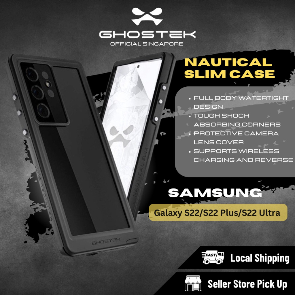 Ghostek Nautical Slim S22 Ultra Waterproof Case Galaxy Ultra, Clear