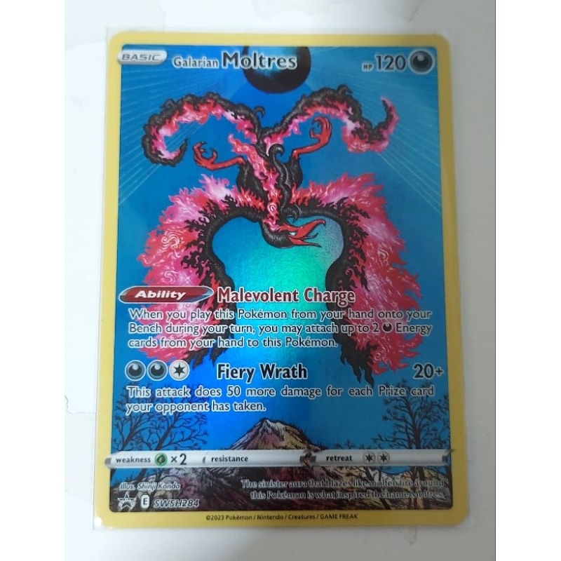 Pokemon Swsh284 Galarian Moltres Promo Galarian Gallery Card Shopee