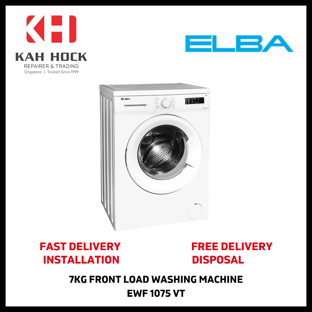 ELBA EWF 1075 VT 7KG FRONT LOAD WASHING MACHINE 2 YEARS MANUFACTURER