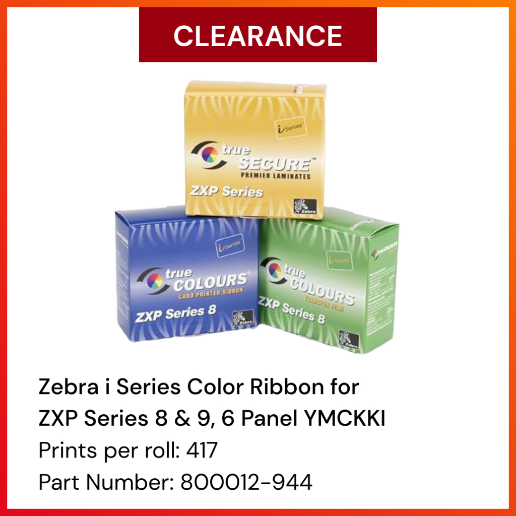 Zebra i Series Color Ribbon for ZXP Series 8 & 9, 6 Panel YMCKKI – 415 ...