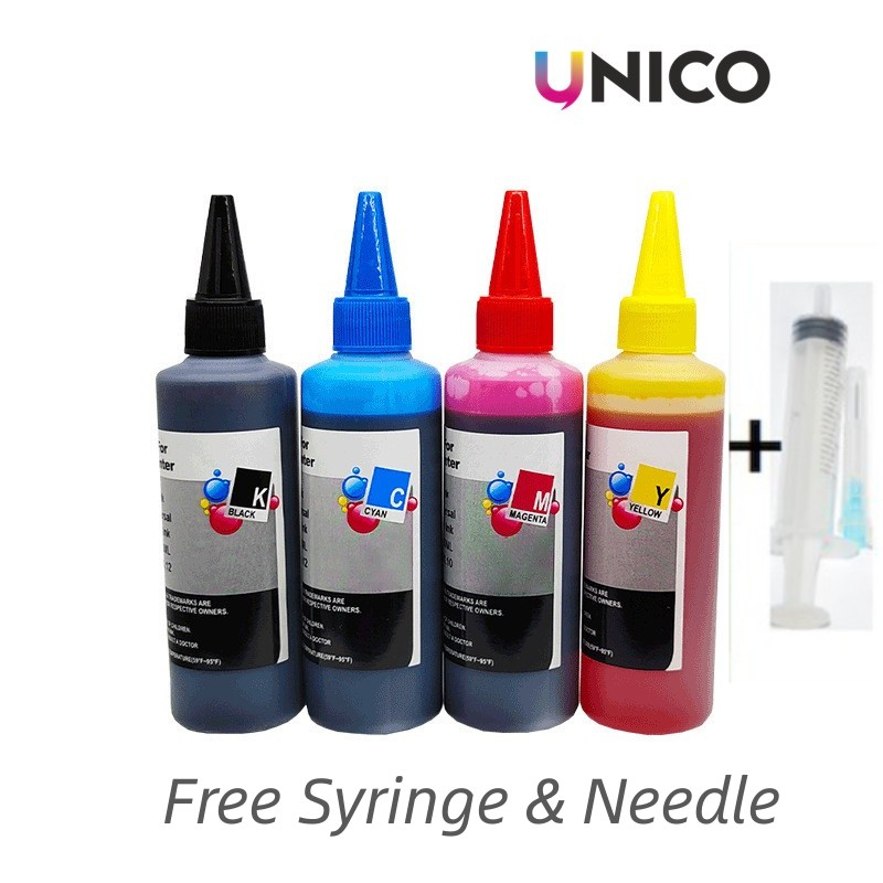 Universal Ink Refill 100ml Bottle Compatible With Almost All Printers Inkjet Cartridges Canon 2322