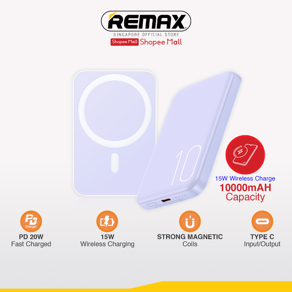 [Remax Energy] RPP-65 10000mAH 15W Slim and Mini Magnetic Wireless Fast ...