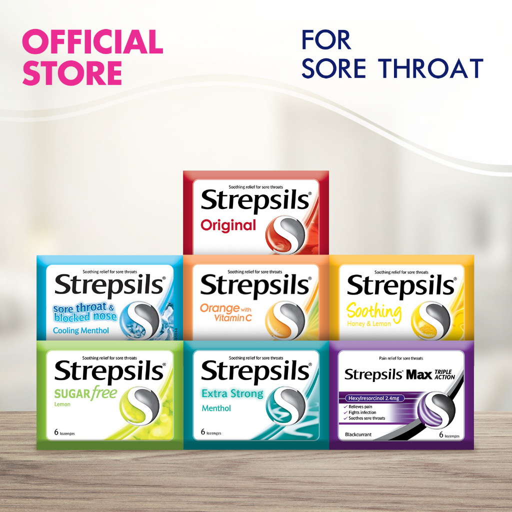 Flavors Available Strepsils Lozenges For Sore Throat 6 Lozenges Shopee Singapore