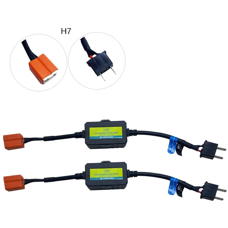 (2 PACKS) AnyLed Headlight Bulb Canbus H7 Resistor Anti-flicker Harness ...