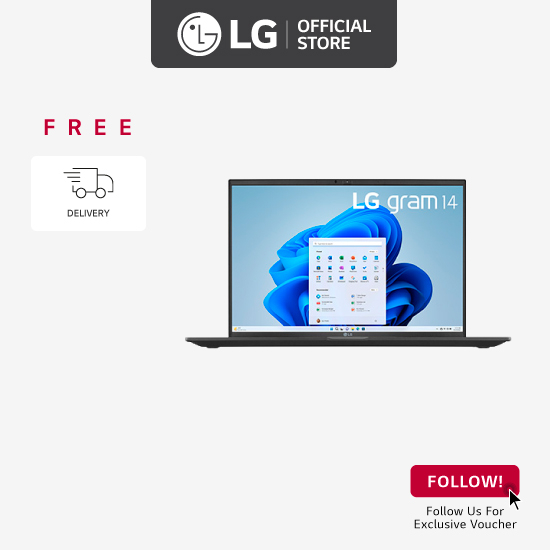 LG 14Z90R 14.0" gram laptop with 13th Gen Intel® Core™ i5 Processor, 16GB RAM / 512GB SSD