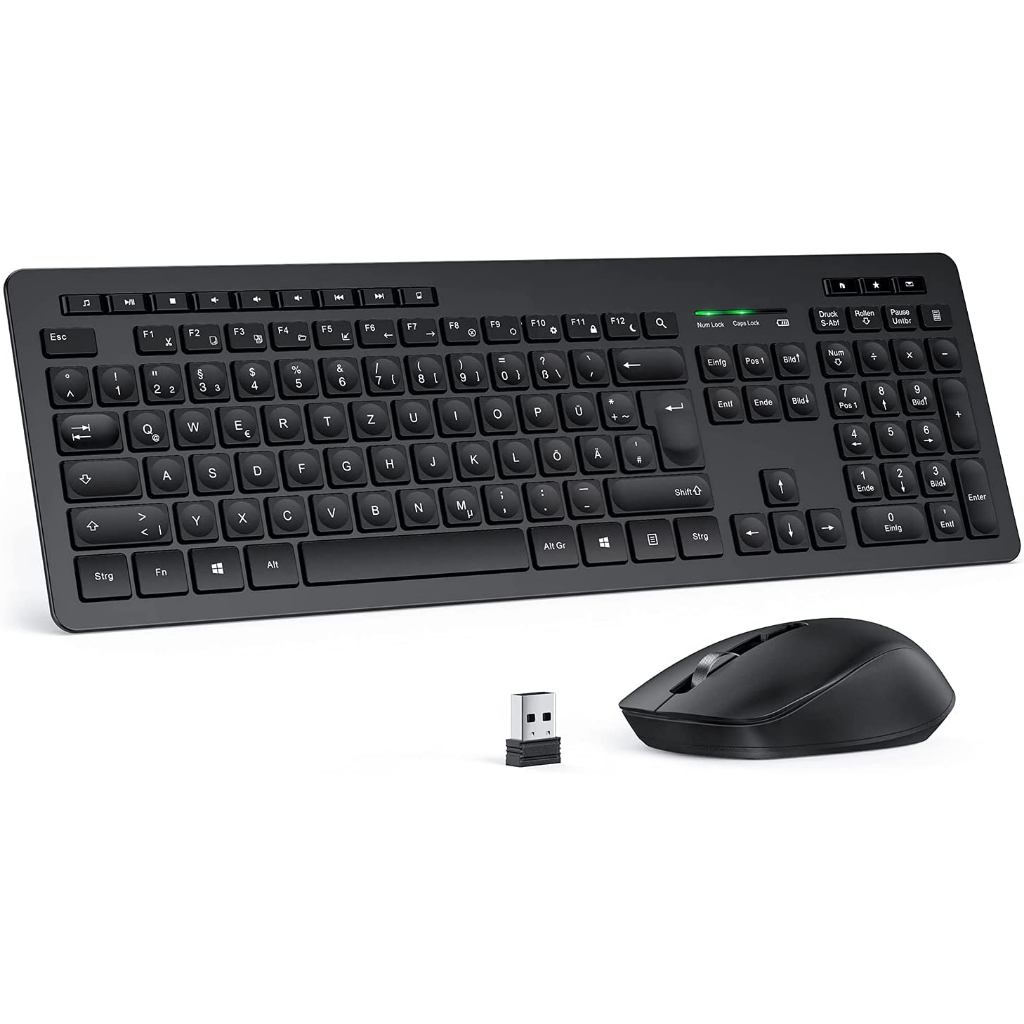 (K00040) Jelly Comb 2.4G Wireless Keyboard and Mouse Set, Full Size