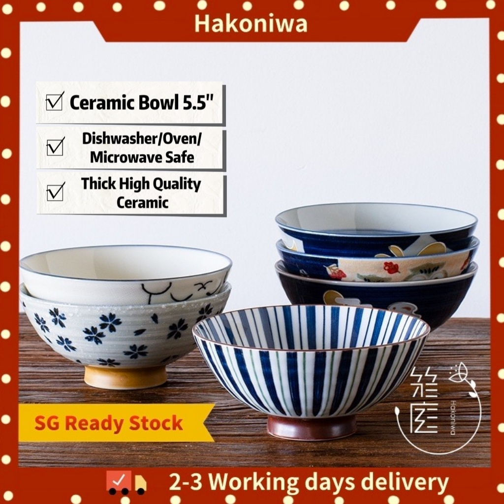 [SG Stock] Japanese Style 5.5'' Rice Bowl Ceramic Bowl Minoyaki Ceramic